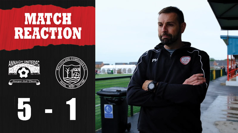 WATCH: Match Reaction | Paul Harbinson on Annagh United 5-1 Ballyclare Comrades